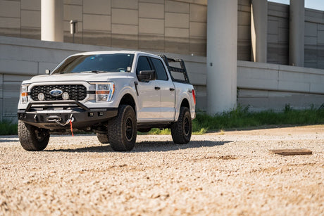 Road Armor Stealth 6211F4B 2021-2023 Ford F150 Front Winch Bumper with Pre-Runner Guard - BumperStock