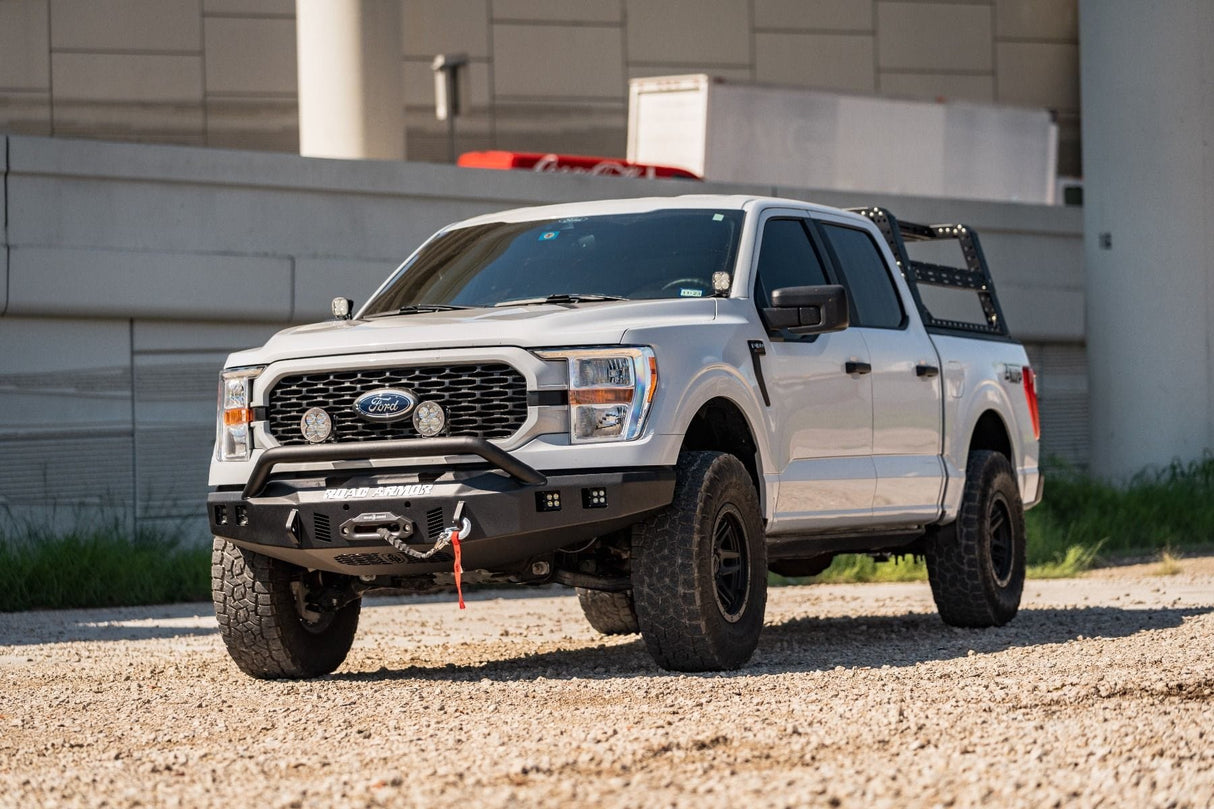 Road Armor Stealth 6211F4B 2021-2023 Ford F150 Front Winch Bumper with Pre-Runner Guard - BumperStock