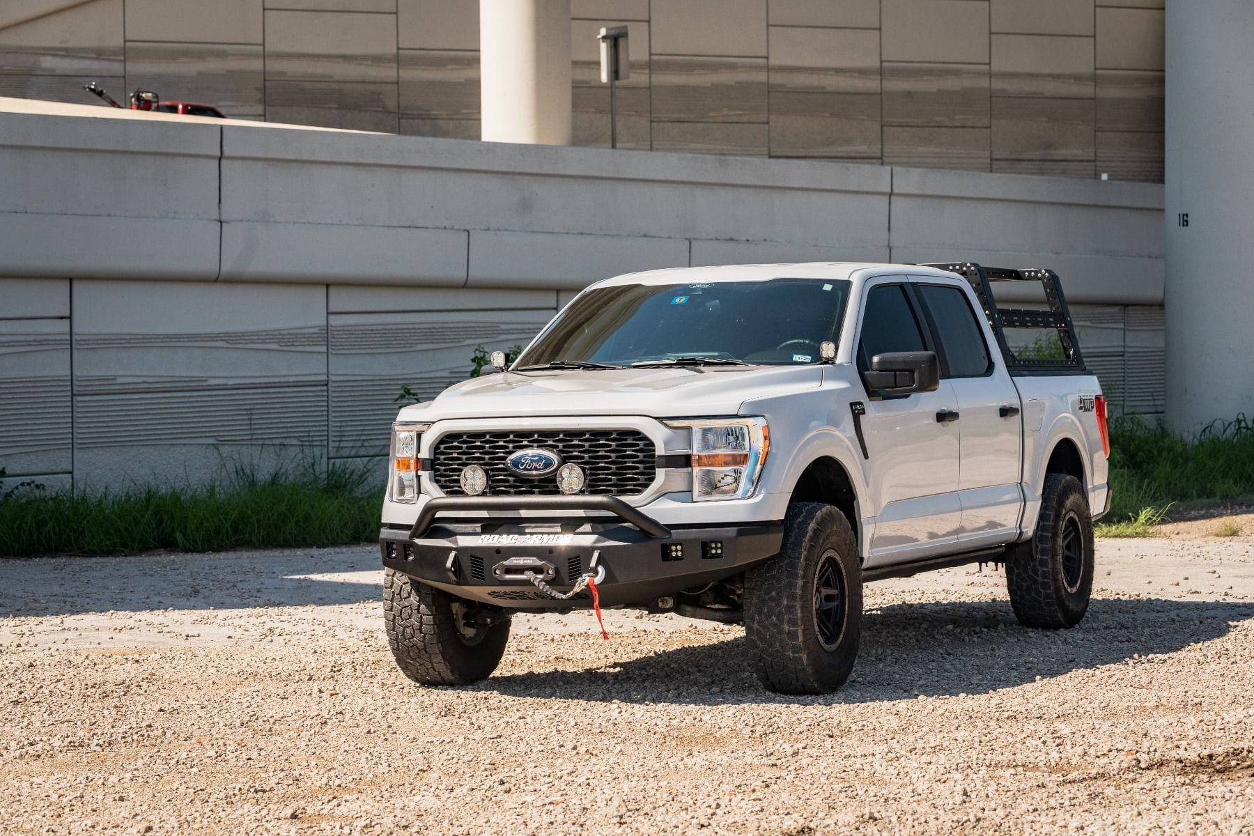 Road Armor Stealth 6211F4B 2021-2023 Ford F150 Front Winch Bumper with Pre-Runner Guard - BumperStock