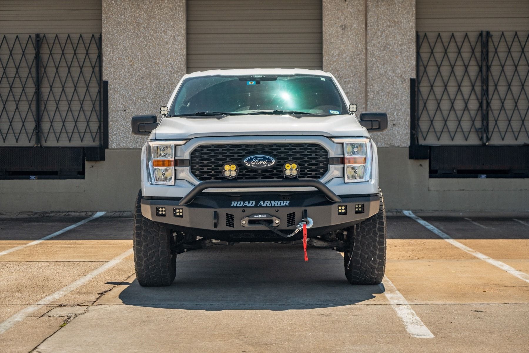 Road Armor Stealth 6211F4B 2021-2023 Ford F150 Front Winch Bumper with Pre-Runner Guard - BumperStock