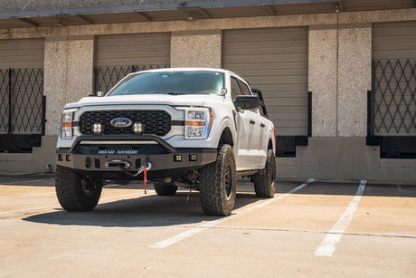 Road Armor Stealth 6211F4B 2021-2023 Ford F150 Front Winch Bumper with Pre-Runner Guard - BumperStock