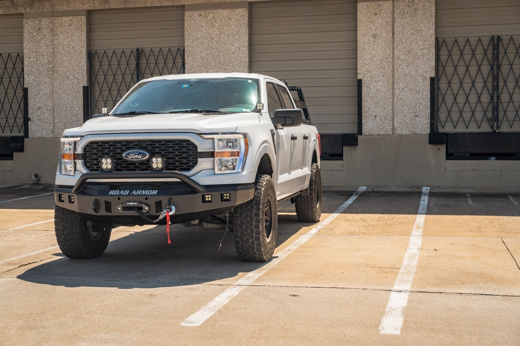 Road Armor Stealth 6211F4B 2021-2023 Ford F150 Front Winch Bumper with Pre-Runner Guard - BumperStock