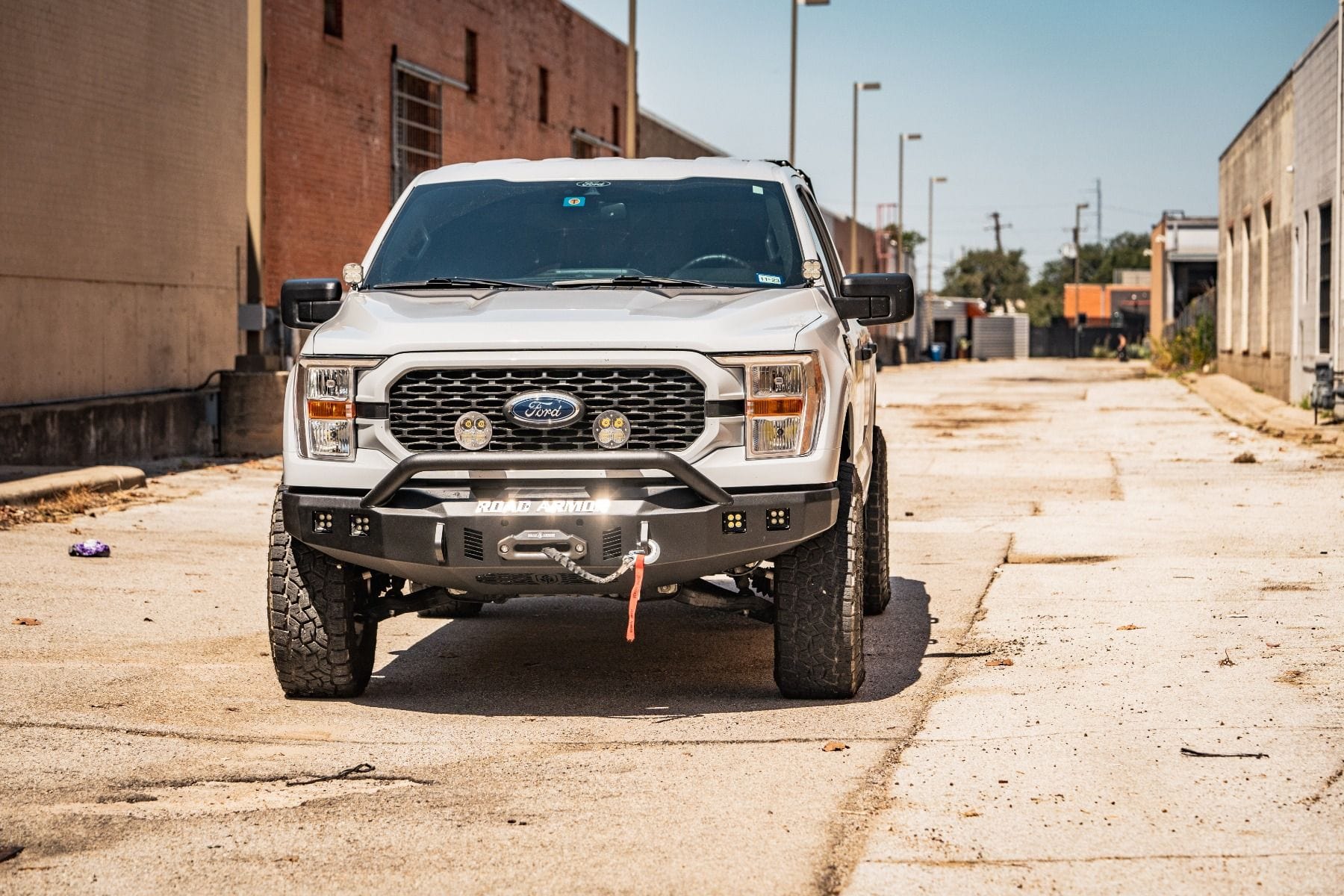 Road Armor Stealth 6211F4B 2021-2023 Ford F150 Front Winch Bumper with Pre-Runner Guard - BumperStock