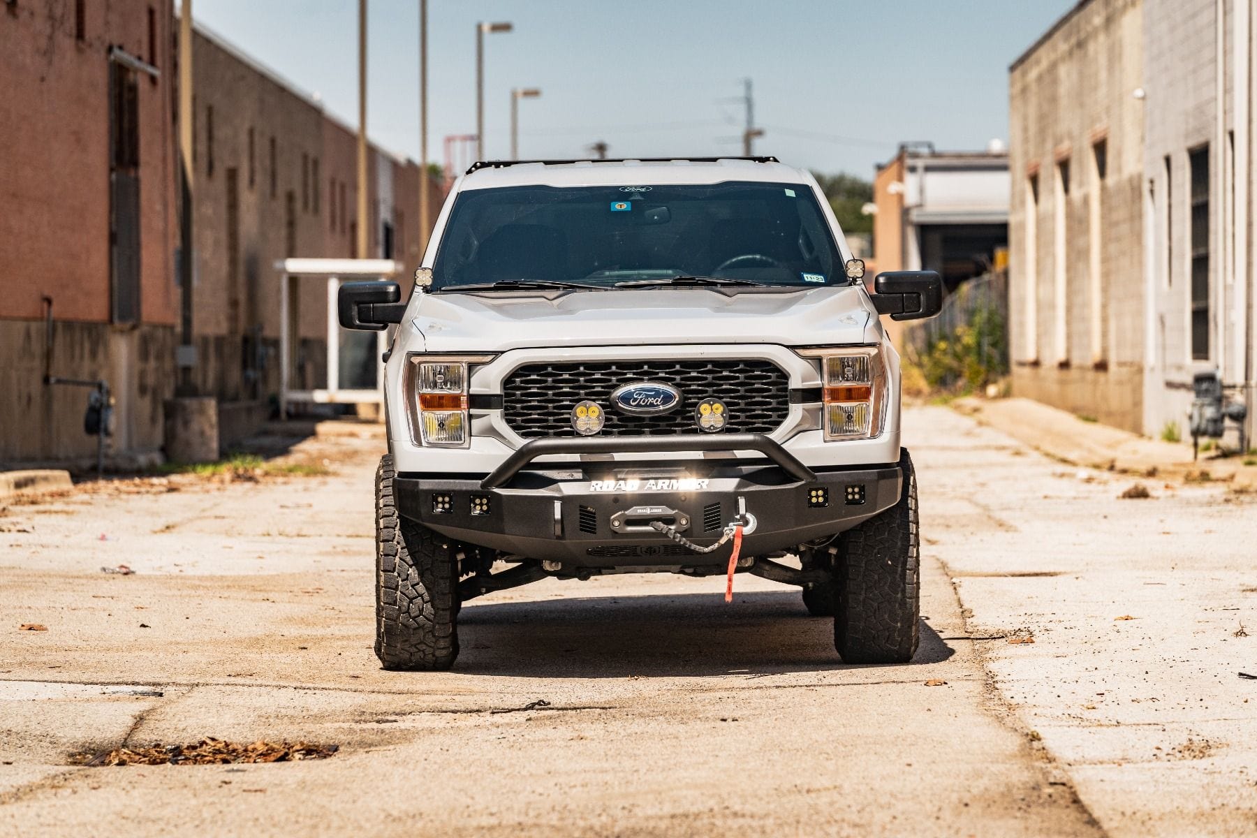 Road Armor Stealth 6211F4B 2021-2023 Ford F150 Front Winch Bumper with Pre-Runner Guard - BumperStock