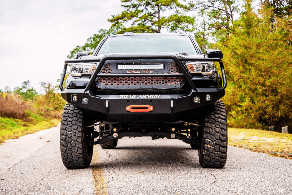Road Armor Stealth 9161F5B 2016-2023 Toyota Tacoma Front Winch Lonestar Guard Bumper - BumperStock