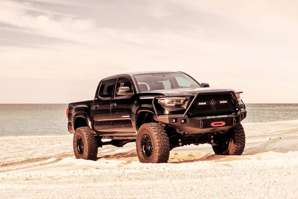 Road Armor Stealth 9161F5B 2016-2023 Toyota Tacoma Front Winch Lonestar Guard Bumper - BumperStock