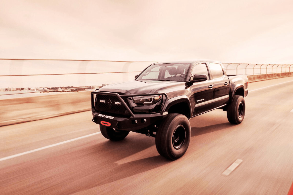 Road Armor Stealth 9161F5B 2016-2023 Toyota Tacoma Front Winch Lonestar Guard Bumper - BumperStock