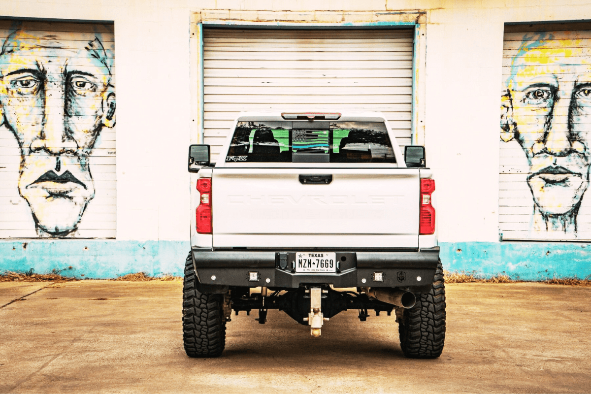 Road Armor Vaquero 3202VR0B 2020-2023 GMC Sierra 2500/3500 HD Non-Winch Rear Bumper - BumperStock