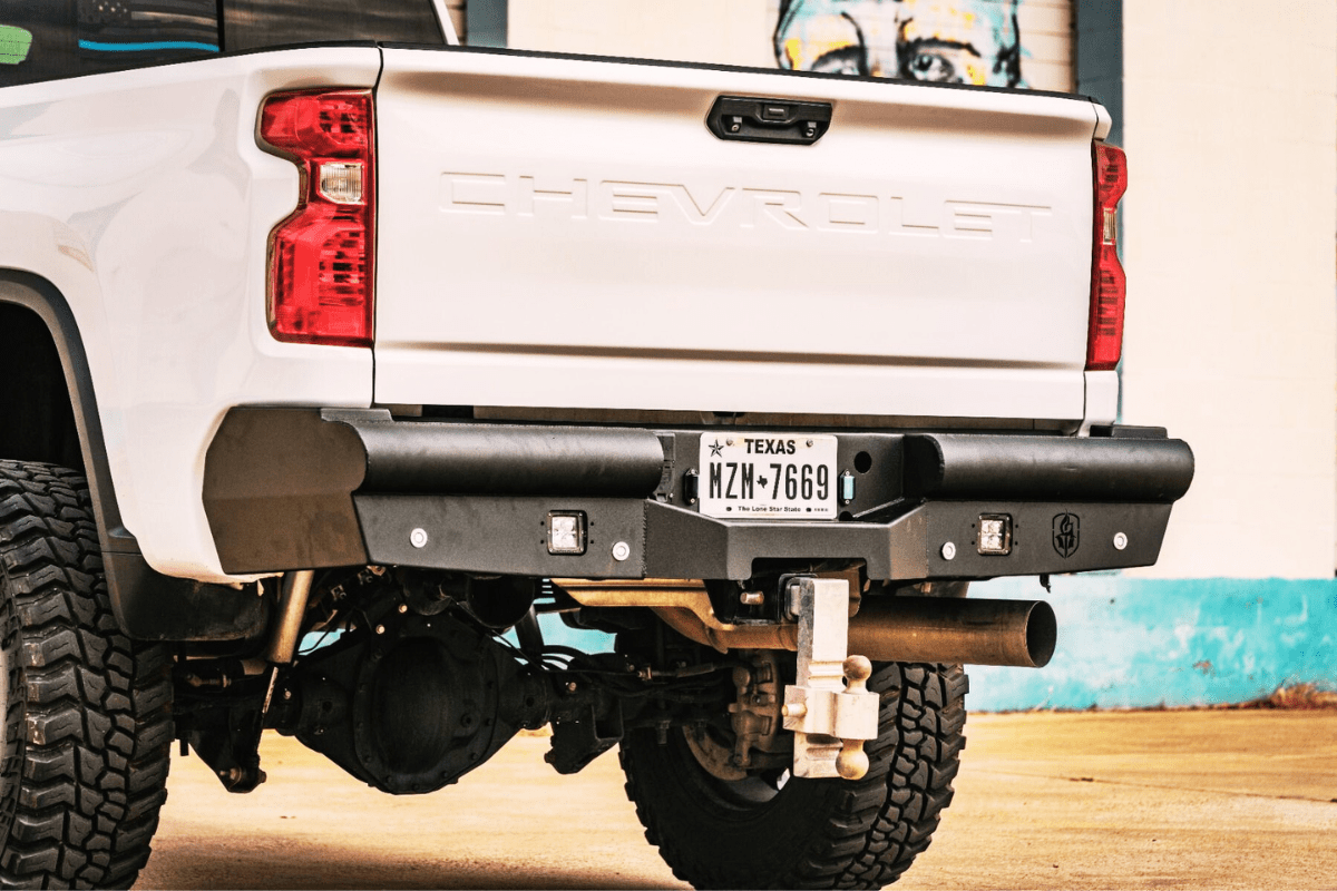 Road Armor Vaquero 3202VR0B 2020-2023 GMC Sierra 2500/3500 HD Non-Winch Rear Bumper - BumperStock