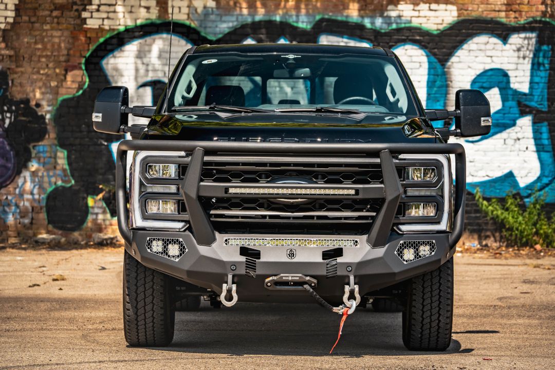 Road Armor Evolution 6232EF7B 2023–2025 Ford F250/F350 Super Duty Front Winch Bumper Reaper Guard - BumperStock