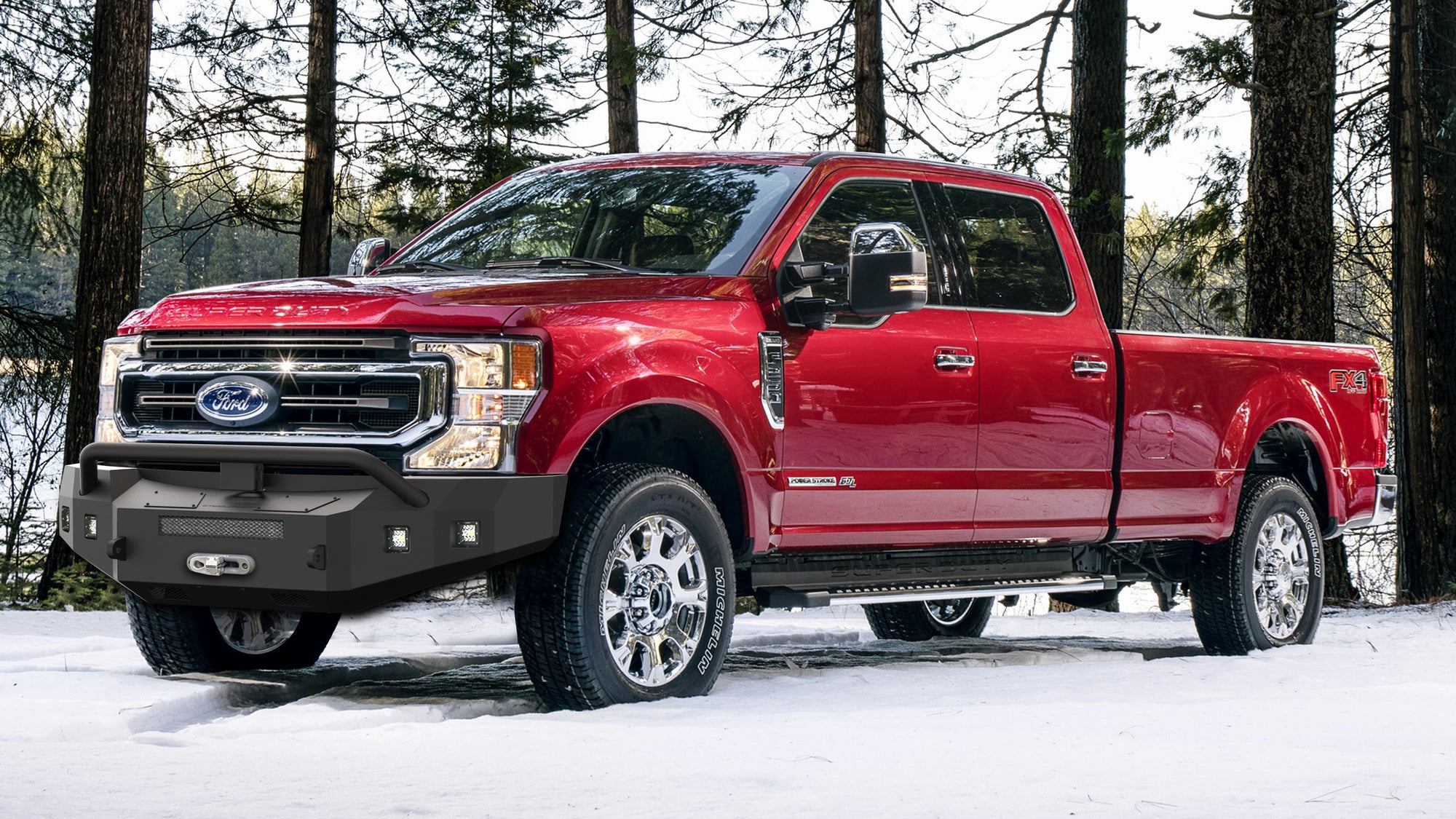 Steelcraft 71-11380HPW 2017-2022 Ford F250/F350/F450/F550 Super Duty Fortis Winch Ready Front Bumper - BumperStock