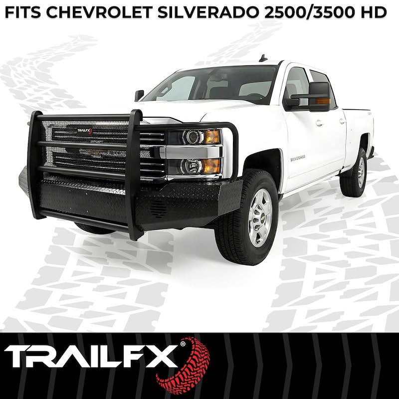 TrailFX FX3004A 2011-2014 Chevy Silverado 2500/3500 HD Full Replacement Front Bumper - BumperStock