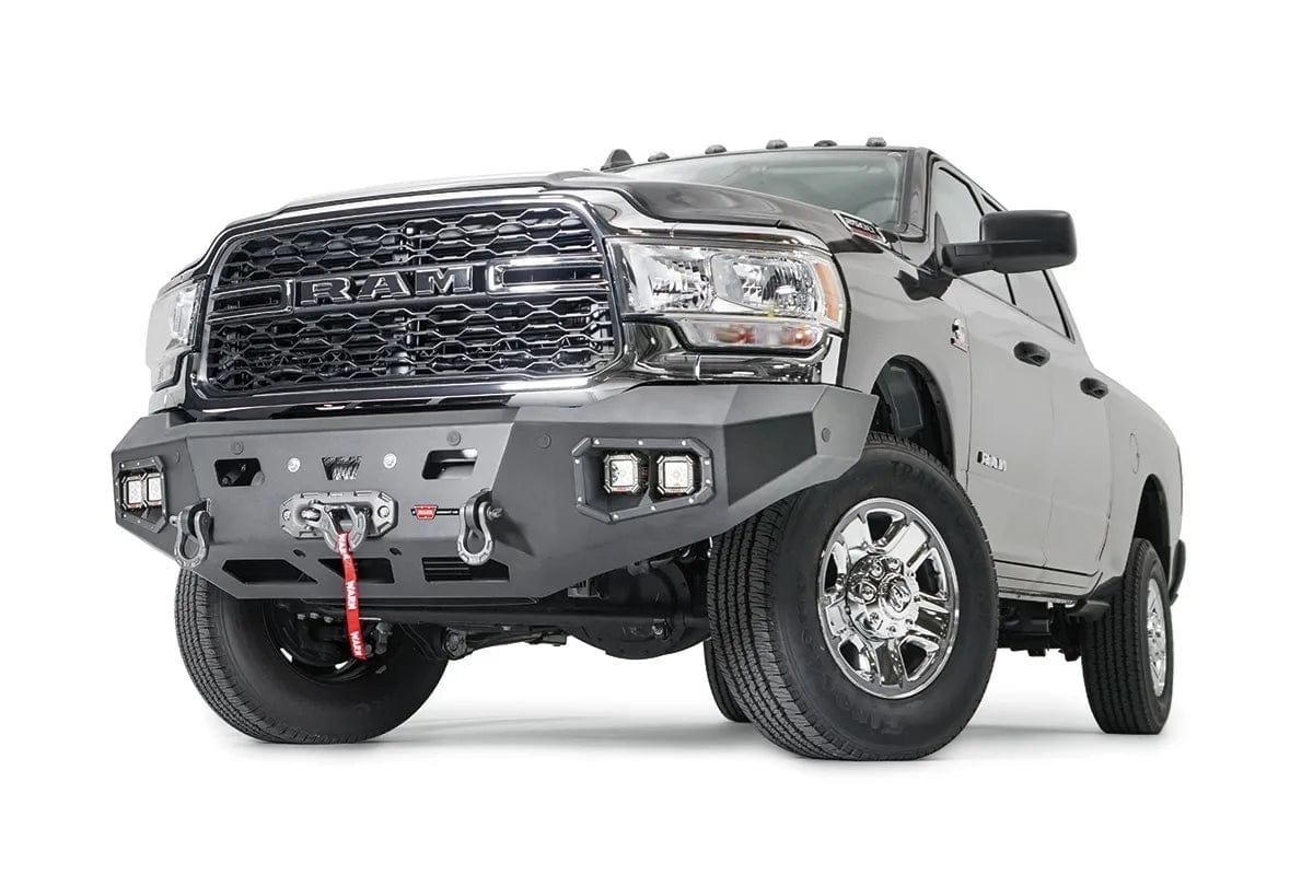 WARN Ascent HD 107001 2019-2023 Ram 2500/3500/4500/5500 Front Winch Bumper with No Grille Guard - BumperStock
