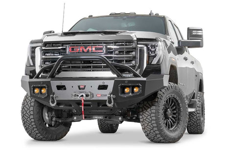 WARN Ascent HD 111075 2024-2026 GMC Sierra 2500/3500 HD Front Winch Bumper Pre-Runner Guard - BumperStock