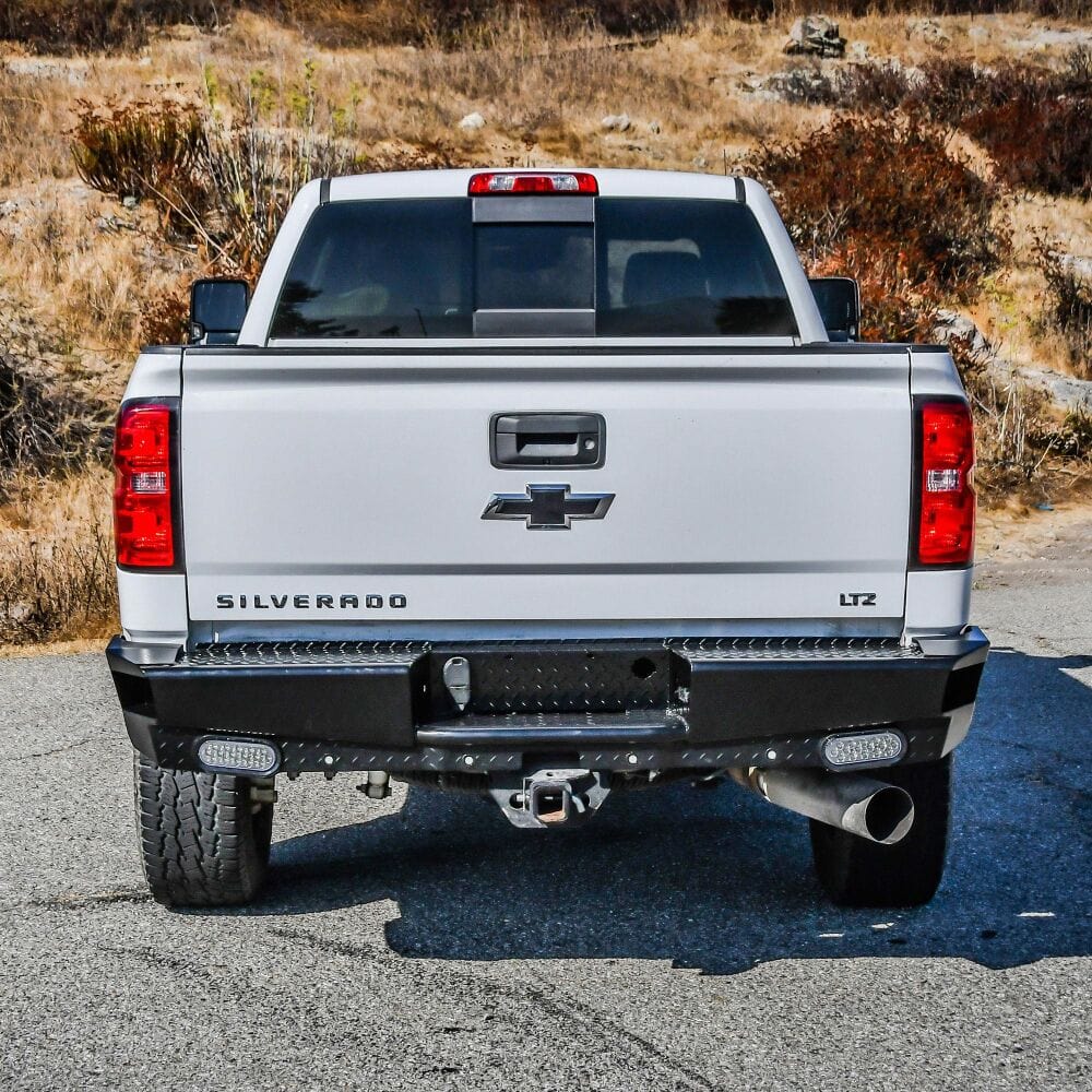 全新后保险杠总成 2015-2019款 雪佛兰Silverado/GMC Sierra 2500HD 3500HD 哑光黑