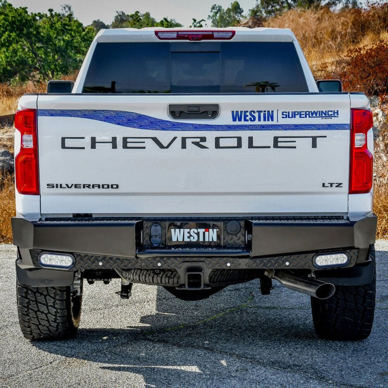 Westin 58-341185 Chevy Silverado 1500 2019-2023 HDX Bandit Rear Bumper Black Finish - BumperStock