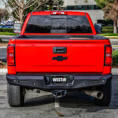 Westin 58-421005 GMC Sierra 2500/3500 HD 2015-2019 Pro-Series Rear Bumper - BumperStock