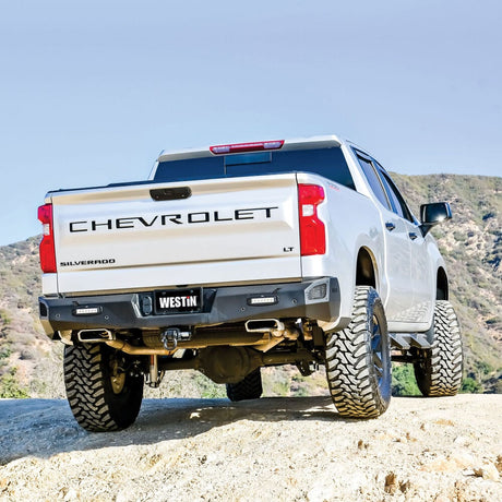 Westin 58-421215 GMC Sierra 1500 2019-2023 Pro-Series Rear Bumper Black Finish - BumperStock