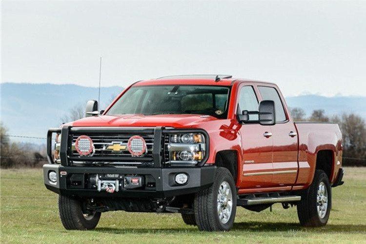 ARB 2262010 Chevy Silverado 2500/3500 2015-2019 Modular Full Deluxe Front Bumper Winch Ready with Grille Guard-BumperStock