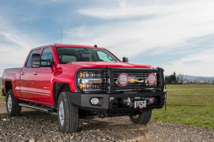ARB 2262010 Chevy Silverado 2500/3500 2015-2019 Modular Full Deluxe Front Bumper Winch Ready with Grille Guard-BumperStock