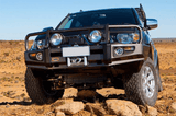 ARB 3423030 Toyota Tacoma 2005-2011 Deluxe Front Bumper Winch Ready with Grille Guard, Black Powder Coat Finish-BumperStock