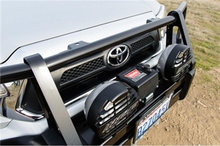 ARB 3423140 Toyota Tacoma 2012-2015 Deluxe Front Bumper Winch Ready with Grille Guard, Black Powder Coat Finish-BumperStock