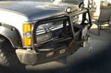 ARB 3462030 Chevy Silverado 1500 1988-1998 Deluxe Front Bumper Winch Ready with Grille Guard, Black Powder Coat Finish-BumperStock
