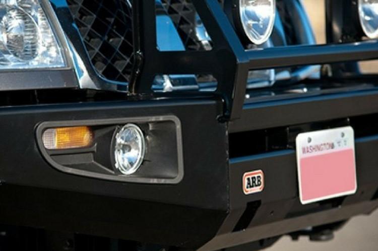 ARB 3464010 Nissan Titan 2004-2011 Deluxe Front Bumper Winch Ready with Grille Guard, Black Powder Coat Finish-BumperStock
