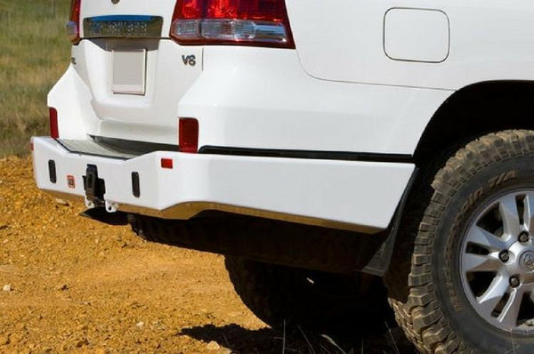 ARB 5615020 Toyota Land Cruiser 2007-2015 Rear Bumper 200 Series without Tire Carrier, with Tow Hitch, Black Powder Coat Finish-BumperStock