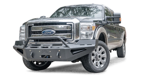 Fab Fours FS11-RS2562-1 Ford F250/F350/F450/F550 Super Duty 2011-2016 Red Steel Winch Front Bumper Pre-Runner Guard