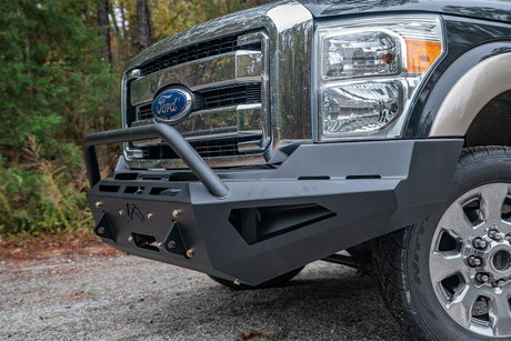 Fab Fours FS11-RS2562-1 Ford F250/F350/F450/F550 Super Duty 2011-2016 Red Steel Winch Front Bumper Pre-Runner Guard