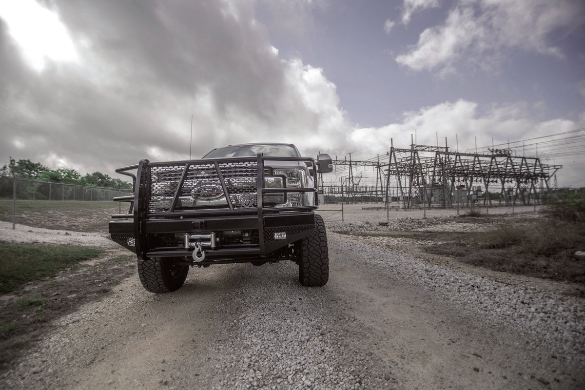 Ranch Hand FBF115BLR 2011-2016 Ford F250/F350 F450/F550 Super Duty Sport Front Bumper 15K Winch Ready