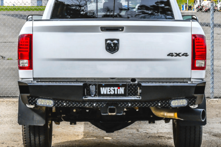 Westin 58-341175 Dodge Ram 1500 2009-2018 HDX Bandit Rear Bumper Black Finish-BumperStock