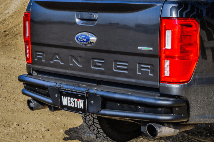 Westin 58-81085 Ford Ranger 2019-2022 Outlaw Rear Bumper Black Finish-BumperStock