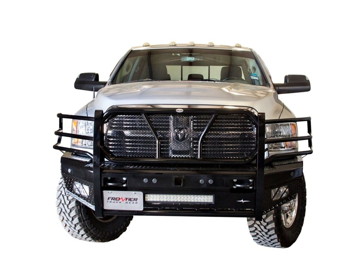 Frontier 130-41-0007 Dodge Ram 2500/3500 2010-2018 Pro Front Bumper with Sensor Holes and Light Bar-BumperStock