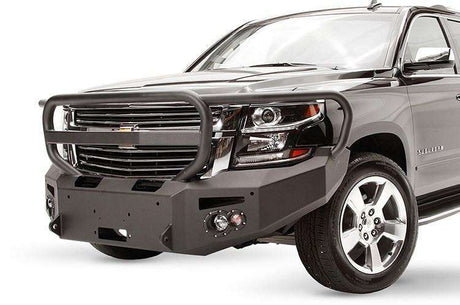 Fab Fours CS15-F3550-1 Chevy Suburban 2015-2020 Premium Front Bumper Sensor Winch Ready Full Guard-BumperStock