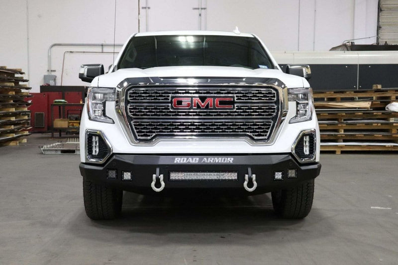 Road Armor 2191F0B-NW 2019-2021 GMC Sierra 1500 Stealth Front Non-Winch Bumper - BumperStock
