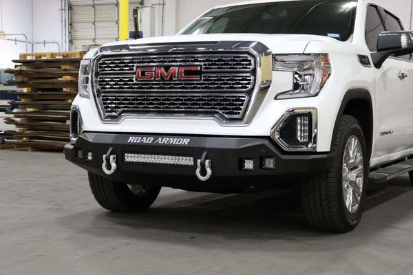 Road Armor 2191F0B-NW 2019-2021 GMC Sierra 1500 Stealth Front Non-Winch Bumper - BumperStock