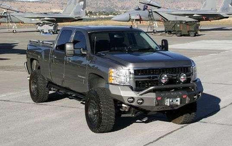 Road Armor 37204B 2008-2010 Chevy Silverado 2500/3500 Stealth Front Winch Bumper Pre-Runner Guard-BumperStock