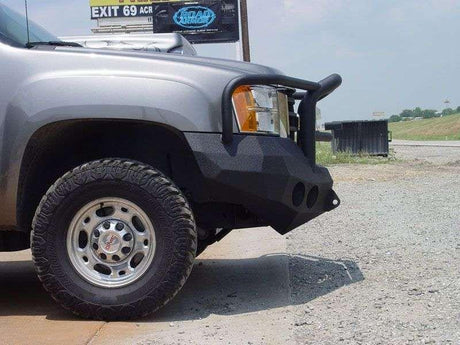 Road Armor 37405B 2008-2010 GMC Sierra 2500/3500 Stealth Front Winch Bumper Lonestar Guard-BumperStock