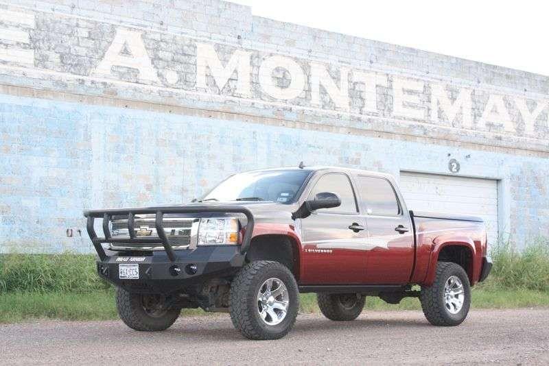 Road Armor 37702B 2008-2013 Chevy Silverado 1500 Stealth Front Winch Bumper Titan II Guard-BumperStock