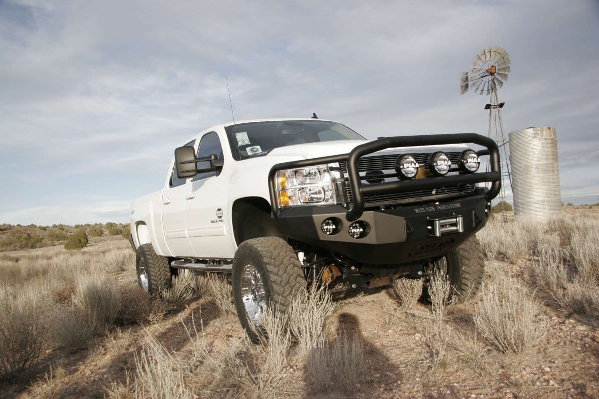 Road Armor 38205B 2011-2014 Chevy Silverado 2500/3500 Stealth Front Winch Bumper Lonestar Guard-BumperStock