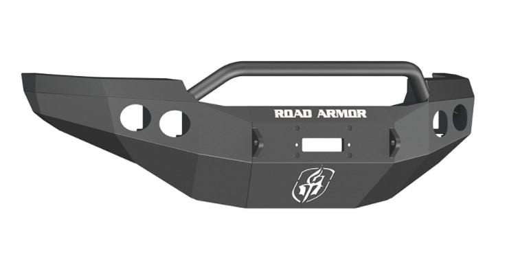 Road Armor 38404B 2011-2014 GMC Sierra 2500/3500 Stealth Front Winch Bumper Pre-Runner Guard-BumperStock