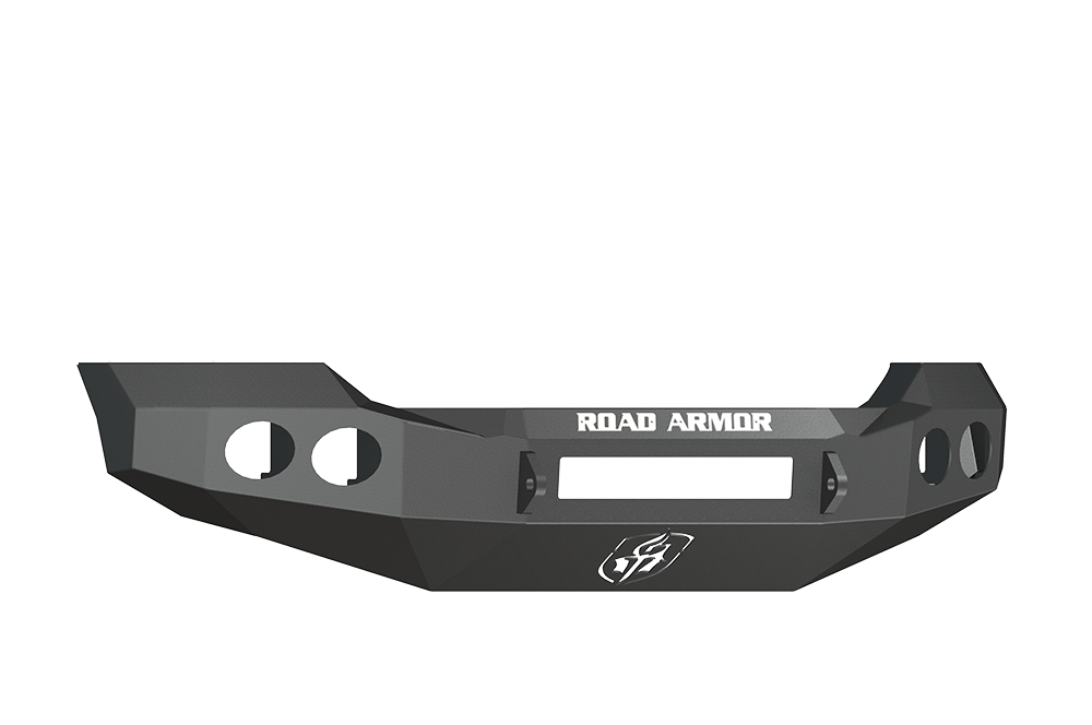 Road Armor Stealth 611400B-NW 2011-2016 Ford F250/F350/F450/F550 Super Duty Non-Winch Front Bumper with Round Light Cutouts - BumperStock