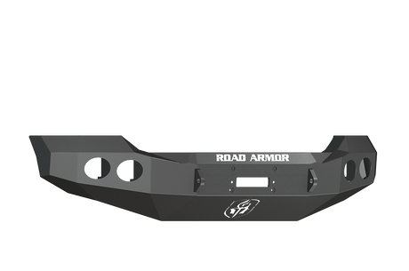 Road Armor Stealth 611400B 2011-2016 Ford F250/F350/F450/F550 Super Duty Winch Front Bumper with Round Light Cutouts - BumperStock