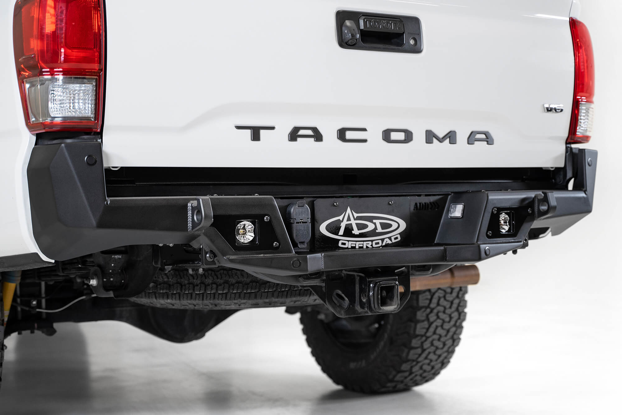 Replacement Step Bumper For Toyota Tacoma 2016-2023 - Powder Coated Black Steel, Direct Fit