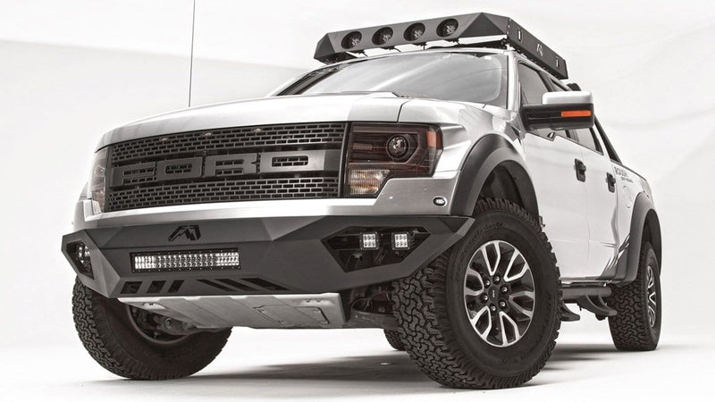 Fab Fours FF10-D1961-1 Ford Raptor 2010-2014 Vengeance Front Bumper No Guard-BumperStock