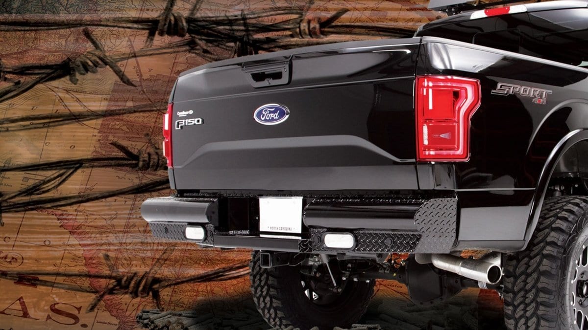 Fab Fours FF15-T3250-1 Ford F150 2015-2020 Black Steel Rear Bumper