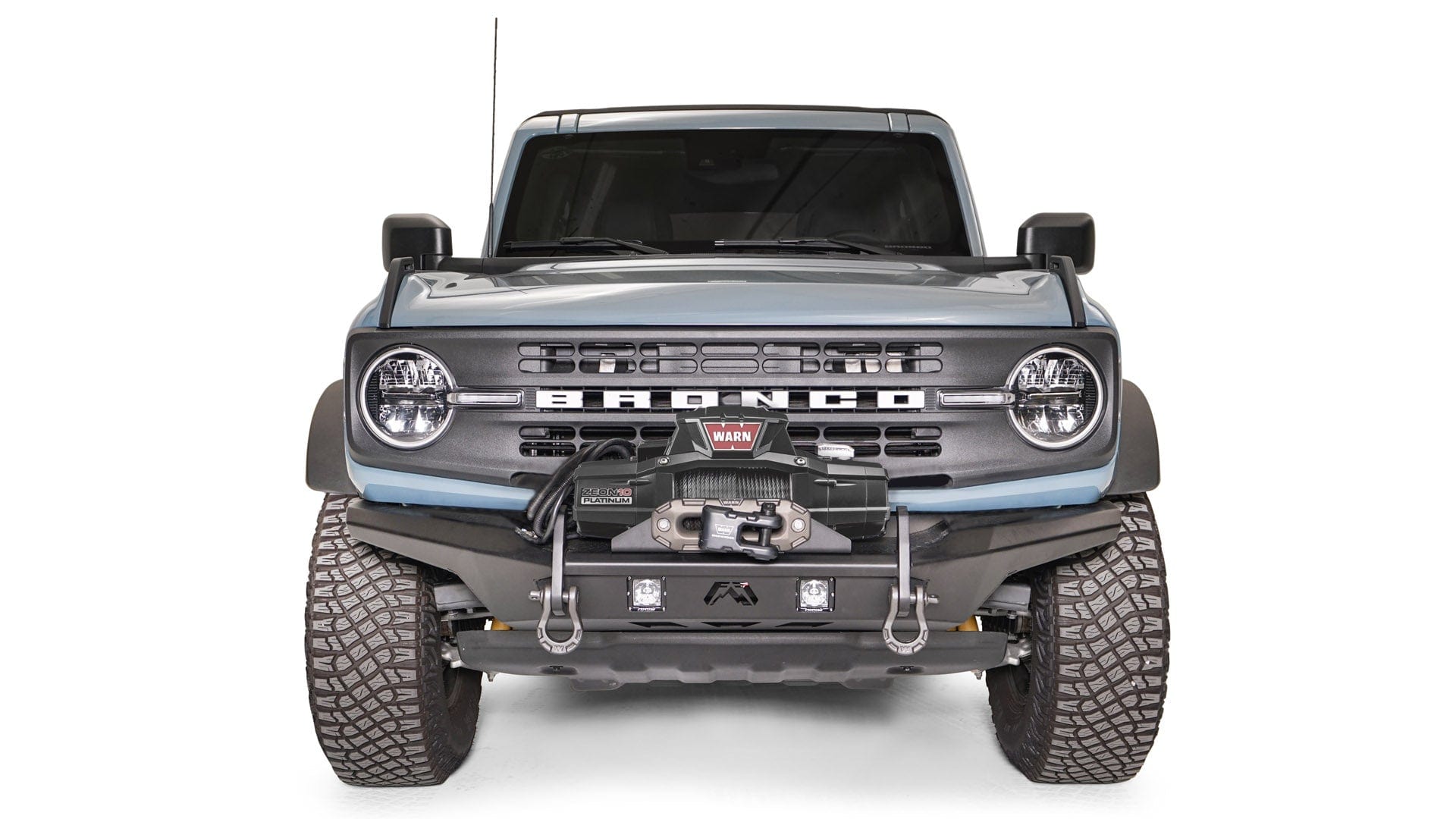Fab Fours FB21-B5251-1 Ford Bronco 2021 Stubby Front Winch Bumper No Guard - BumperStock
