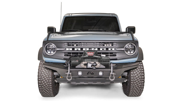 Fab Fours FB21-B5251-1 Ford Bronco 2021 Stubby Front Winch Bumper No Guard - BumperStock